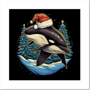 Orca Christmas Posters and Art